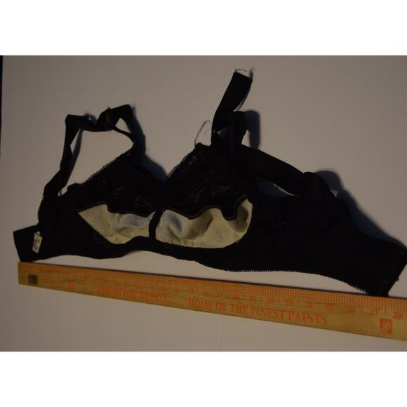 Vintage Norvell Bra 34F Soft Cup Black Lace - Picture 4 of 5